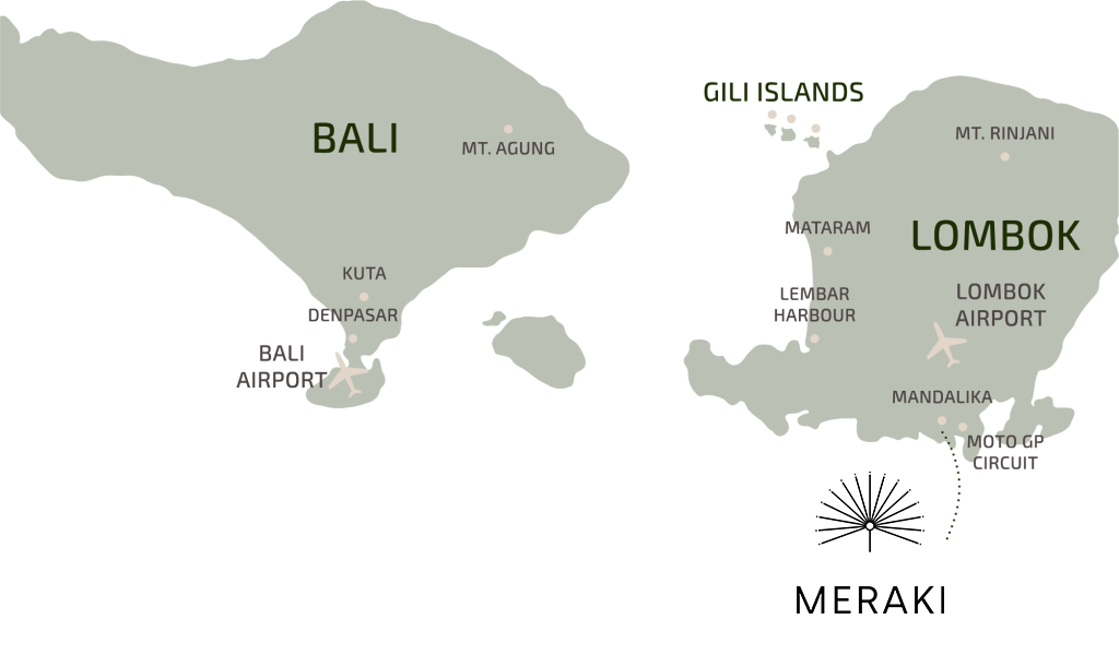 Meraki in Lombok Map